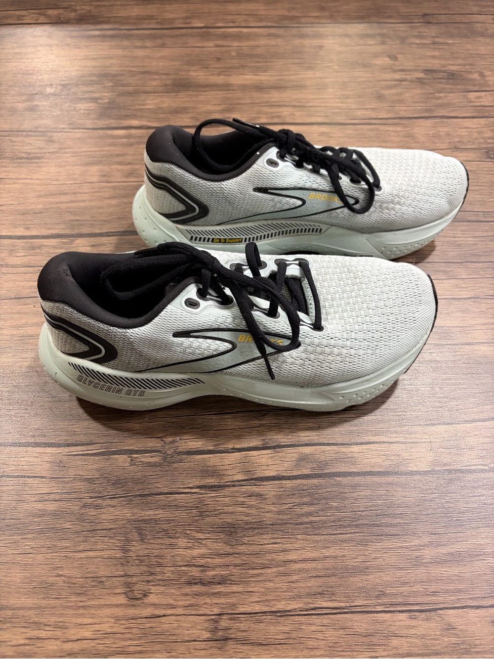 Brooks Glycerin GTS Running Shoes Men’s Size 8.5 Black Grey Athletic